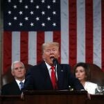 Donald Trump durante su discurso del Estado de la Unión