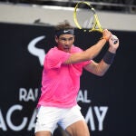 Rafa Nadal, durante la presentación de su academia en Manacor