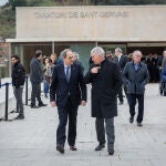 El president de la Generalitat, Quim Torra (4d), a su salida del funeral de Diana Garrigosa, esposa del expresident de la Generalitat Pasqual Maragall, en el Tanatorio de Sant Gervasi en Barcelona/Catalunya (España) a 12 de febrero de 2020.12 FEBRERO 2020 FALLECIDA;MUERTE;TANATORIODavid Zorrakino / Europa Press12/02/2020