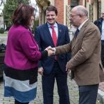 El presidente de la Junta, Alfonso Fernández Mañueco, y el vicepresidente, Francisco Igea, se reúnen con la vicepresidenta de la Comisión Europea para la Democracia y Demografía, Dubravka Suica
