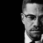 Malcolm X addresses a rally in Harlem in New York City on June 29, 1963.