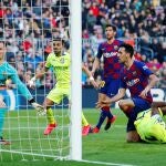 La parada de Ter Stegen, una de las claves del partido