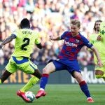 Frenkie de Jong con el Barcelona frente al Getafe.