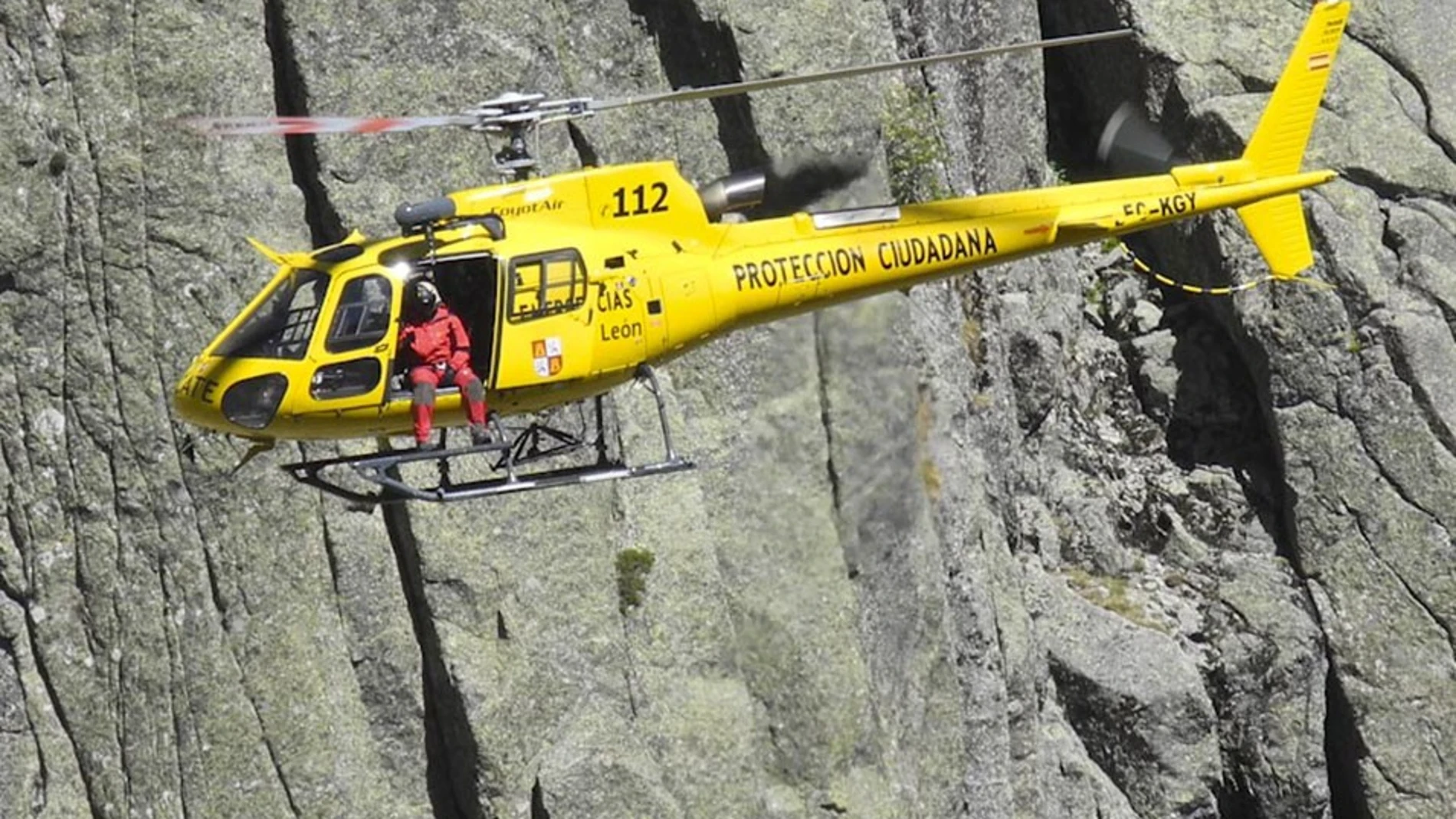 Helicóptero de rescate de la Junta de Castilla y León