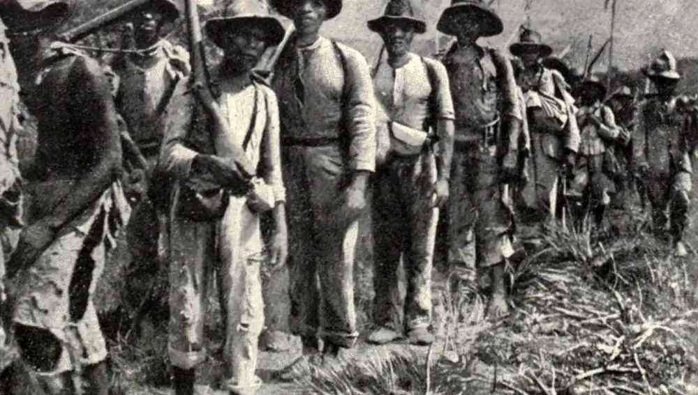 Imagen de soldados cubanos durante una de las marchas en el marco de la guerra con Cuba