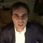 In this image taken from an undated self-recorded video, a man who identifies himself as Tobias Rathjen makes a statement. A 43-year-old German man who posted a manifesto calling for the "complete extermination" of many "races or cultures in our midst" shot and killed nine people of foreign background, most of them Turkish, in an attack on a hookah bar and other sites in a Frankfurt suburb, authorities said Thursday. German media have identified the gunman as Tobias Rathjen, and police said the shooter was Tobias R., without providing his full last name. On a website believed to be the gunman's, he identifies himself as Tobias Rathjen and the mailing address provided matches the one were the bodies of the shooter and his mother were found. (AP Photo)