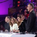 El jurado de "Tu cara me suena" durante la Gala 7