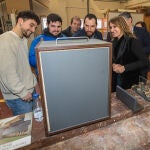 La consejera de Educación, Rocío Lucas, visita las instalaciones de FP del IES Ribera de Castilla.