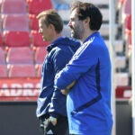 Jesús Muñoz junto a Guti.
