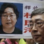 Protesta celebrada en 2016 a favor de la liberación del librero Gui Minhai/AP