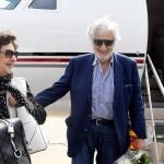 El tenor español Plácido Domingo y su mujer, Marta Ornelas.