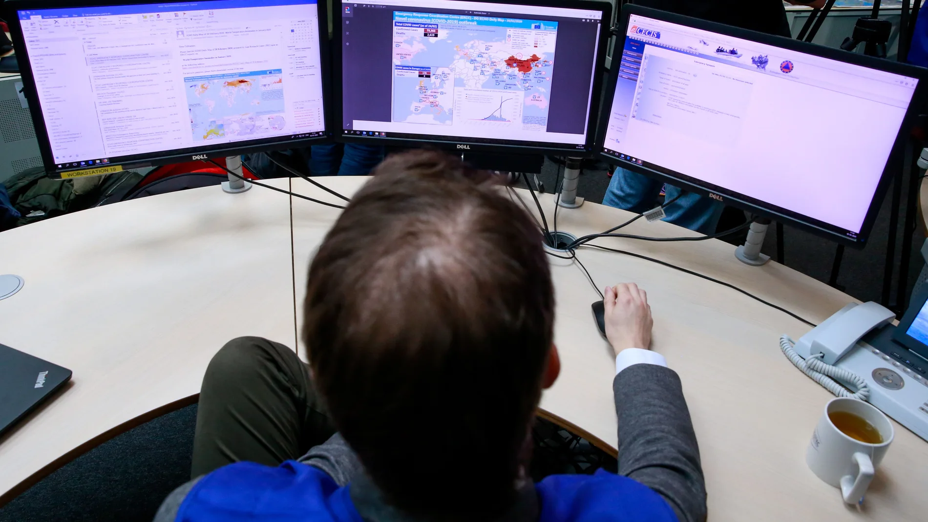 Emergency Response Coordination Centre monitors novel coronavirus Covid-19 evolution in Brussels
