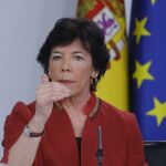 Rueda de prensa tras el Consejo de Ministros. Ley de educacion y de violencia de genero, "si es solo si". Comparecen las Ministras Montero y Cela.