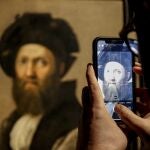 Rome (Italy), 04/03/2020.- The painting 'Ritratto di Baldassarre Castiglione' by Italian painter Raffaello is on display as part of the exhibition 'Raffaello 1520 - 1483' at the Scuderie del Quirinale in Rome, Italy, 04 March 2020. The exhibition will run from 05 March to 02 June. (Italia, Roma) EFE/EPA/FABIO FRUSTACI