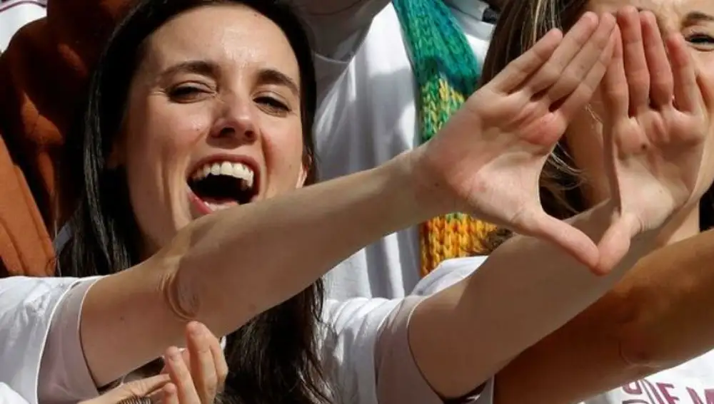 La Ministra de Igualdad, Irene Montero, en una manifestación