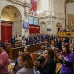 Sesión de control al Gobierno en la segunda jornada de Pleno en el Parlamento de Andalucía, el pasado cinco de marzo