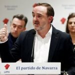 GRAFCAV3201. PAMPLONA, 06/03/2020.- El presidente de UPN, Javier Esparza, ha asegurado este viernes, en la apertura del Consejo Político del partido, que el PSN y el PSOE son los "facilitadores perfectos" de EH Bildu en su intento de "trasladar a la sociedad una imagen de normalidad democrática y moral".Esparza ha declarado que, en estos siete meses de legislatura en Navarra, "el resto de partidos, y de forma muy especial el PSN, dedican más tiempo a atacarnos a nosotros que a gobernar". EFE/ Jesús Diges
