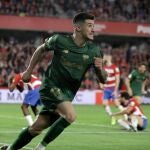 GRAF2042. GRANADA, 05/03/2020.- El defensa del Athletic de Bilbao, Yuri Berchiche, celebra el gol que les ha dado el pase a la final de la Copa del Rey durante el encuentro que ha disputadofrente al Granada en el Estadio Nuevo Los Cármenes, en la capital nazarí. EFE/Pepe Torres