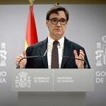 Rueda de prensa del ministro de Sanidad