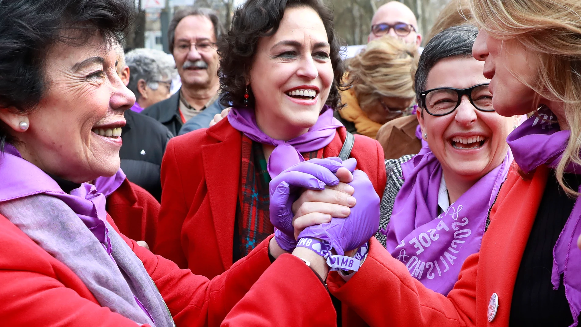Begoña Gómez con Isabel Celaá, Arancha González y Magdalena Valerio