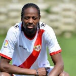 Abdolulaye Ba en su presentación con el Rayo Vallecano.