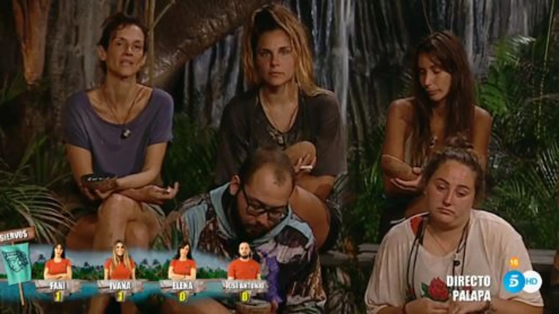 Los concursantes de "Supervivientes" nominando en la Gala 4