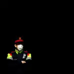 Un mosso d'esquadra custodia la entrada del Palau de la Generalitat en Barcelona