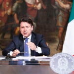 El primer ministro italiano, Giuseppe Conte, en el Palazzo Chigi