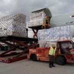 Llegada de material sanitario anticovid a la Comunidad de Madrid en abril de 2020