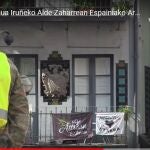 Protesta contra el Ejército en Pamplona. Captura de un vídeo difundido en páginas del entorno proetarra