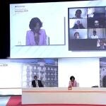 Junta general ordinaria de accionistas de Banco Santander, celebrada por primera vez en Madrid y retransmitida telemáticamente por el estado de alarma y la crisis del Covid-19.EUROPA PRESS03/04/2020