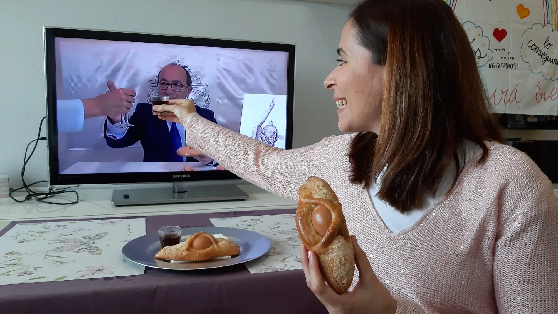 El Hermano Mayor de la Cofradía durante su intervención en Youtube