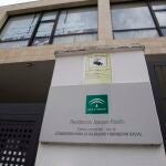 Entrada de la residencia Joaquin Rosillo, en San Juan de Aznalfarache (Sevilla), en la que hubo varios fallecidos durante la primera ola. Manuel Olmedo