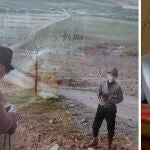 Francis Franco posa para su abuelo en el campo. Al lado, durante la entrevista que concedió a LA RAZÓN el pasado 7 de marzo