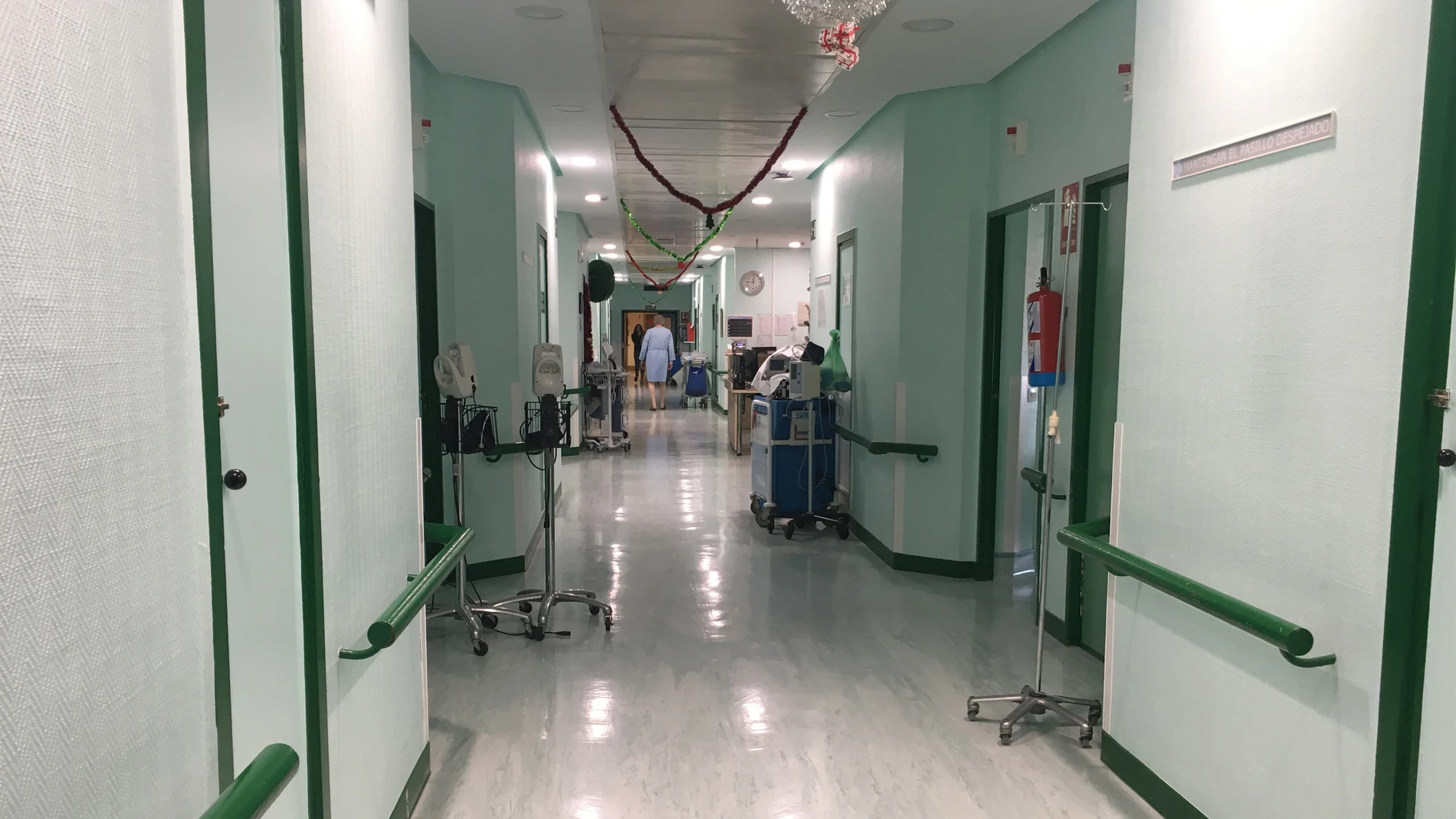 Pasillo del Hospital Clínico de Valladolid