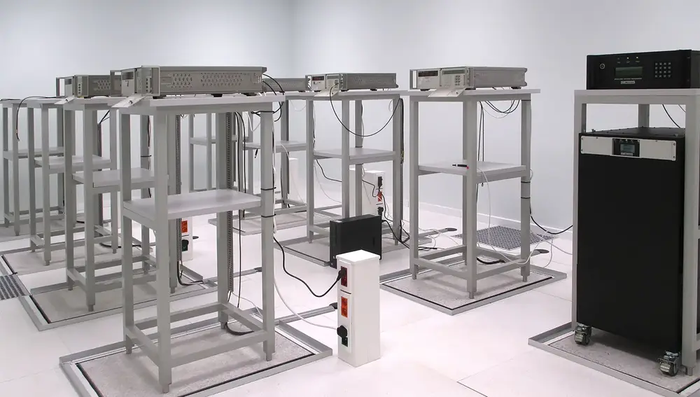 Sala con los relojes con los que cuenta actualmente el Real Observatorio de la Armada