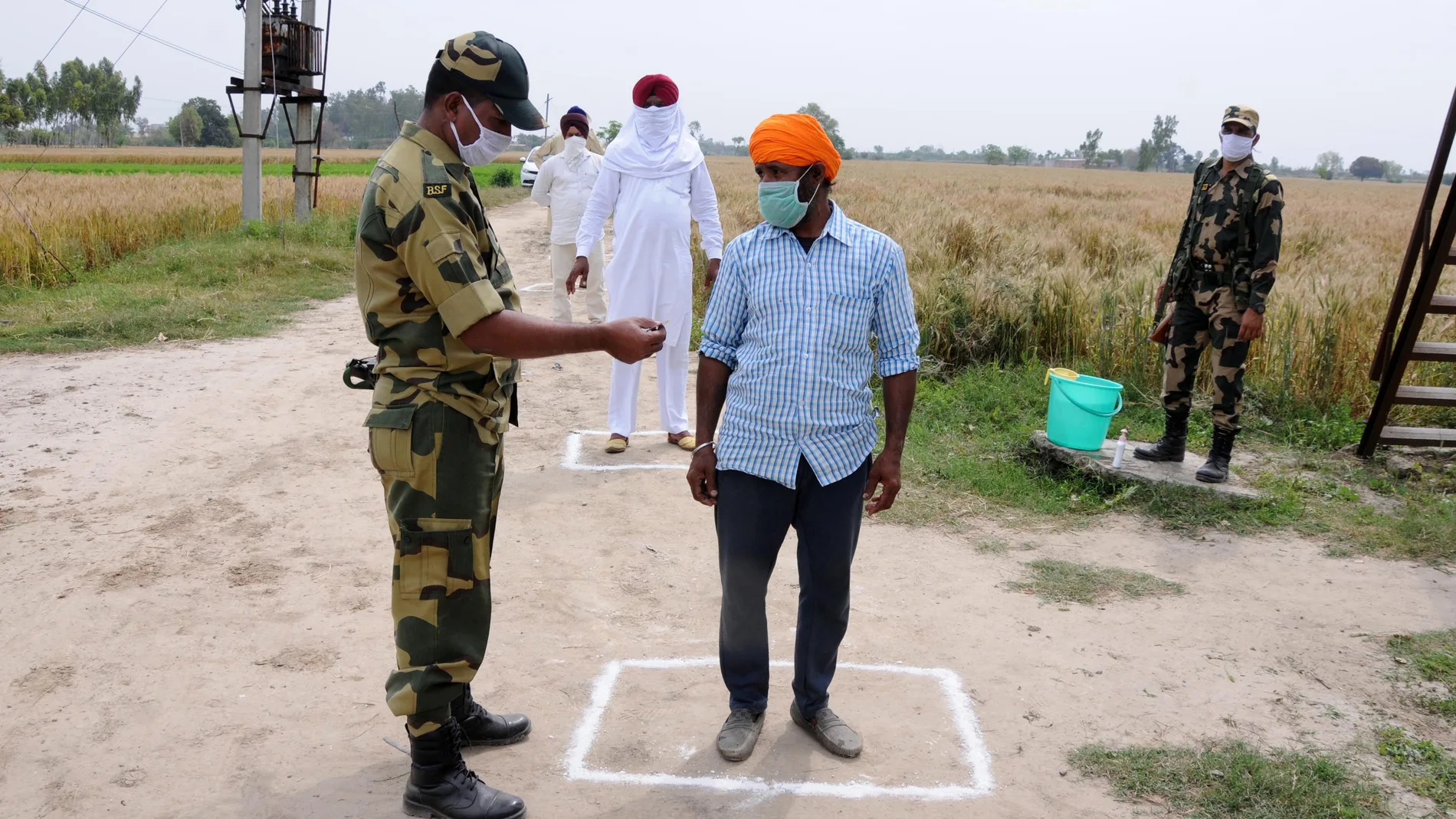 India-Pakistan border during lockdown near Amritsar