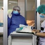 Personal sanitario de la UCI del hospital clínico de Valencia