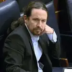 Pablo Iglesias hoy en el Congreso