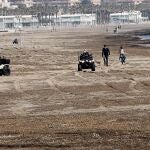 La playa de la Malvarrosa de Valencia ayer domingo