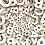 Foto de stock con letras mezcladas. No tiene nada que ver con la conjetura ABC más allá de compartir las letras.