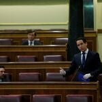 El diputado del PP Teodoro García Egea, en la sesión de control al Gobierno