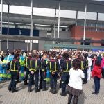 Una imagen del acto de clausura del hospital de Ifema, en Madrid