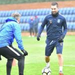 Arda Turan en un entrenamiento