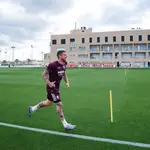 Alberto Moreno en un entrenamiento con el Villarreal.
