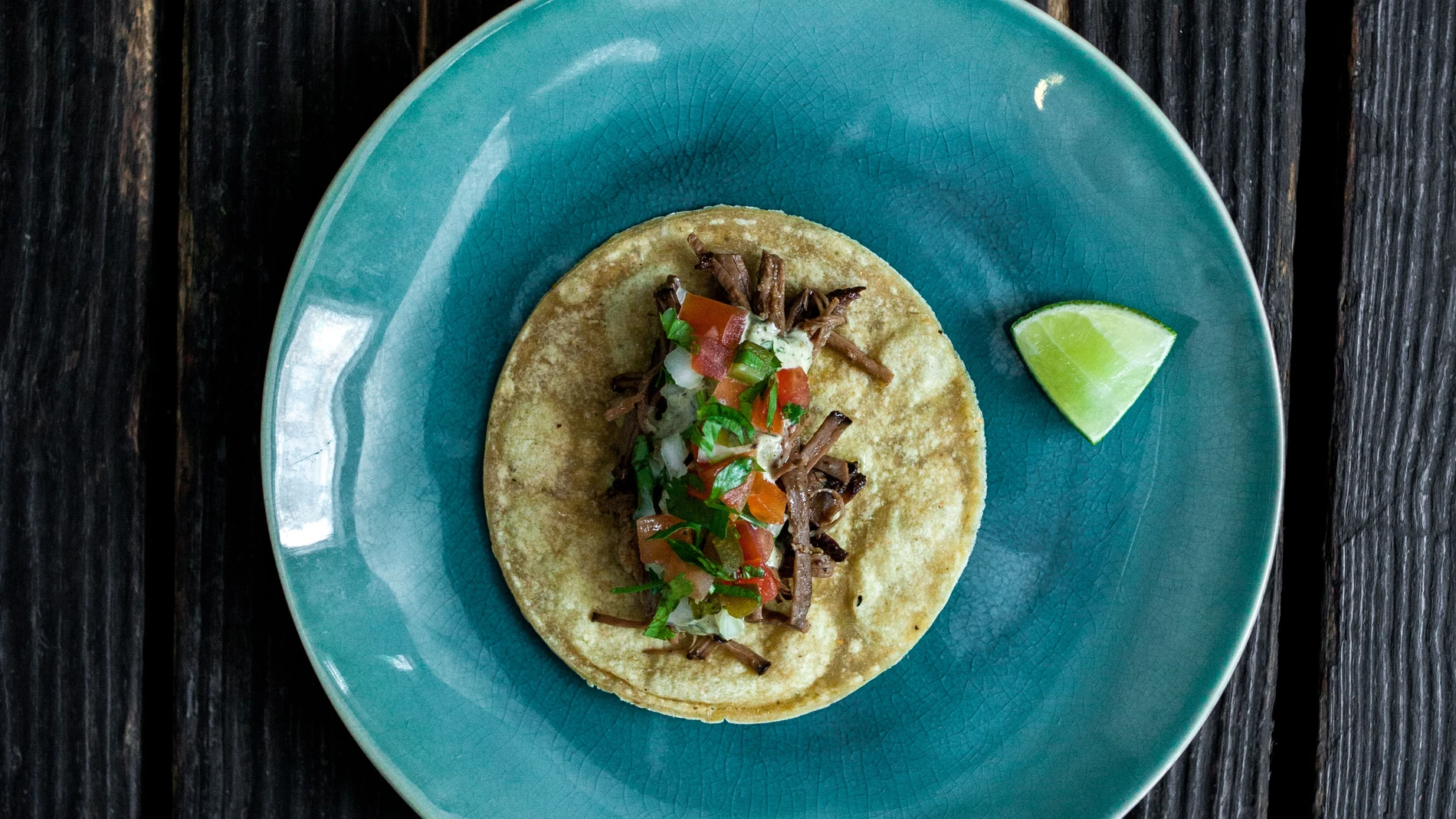 Este es uno de los tacos que podremos pedir a casa a través del delivery de Roberto Ruiz, de Punto MX