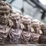 Una imagen de las estatuillas de los Premios Goya