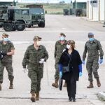 María José Reyes Montero, farmacéutica de sanidad ambiental de la Junta de Castilla y León en la demarcación de Valladolid y el General José Rivas Moriana, de la Cuarta Subinspección del Ejército