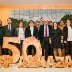 El consejero de Agricultura, Ganadería y Desarrollo Rural, Jesús Julio Carnero, durante una visita a la escuela agraria de Almazán