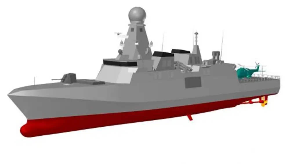 Recreación de la corbeta multirol del astillero italiano Fincantieri.